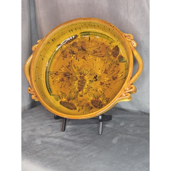 Vintage F.F. Griffi Corsica Dish – 10” Hand-Painted Plate, French Island Pottery - Picture 2 of 8